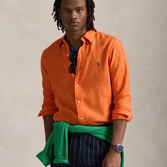 Ralph Lauren Vibrant Orange Classic Fit Shirt - Picture 1 of 6